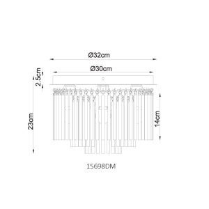 Plafoniera LED Gorley Ø 32x23 cm