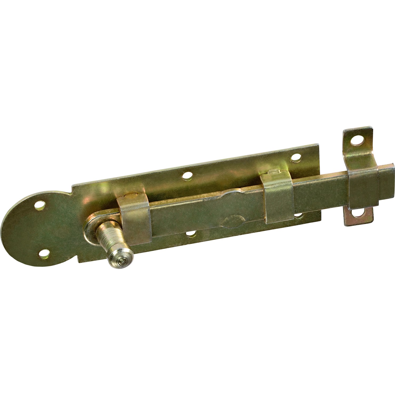 Catenaccio per finestra zincato giallo con pomello, 100x30mm, per la sicurezza della finestra.