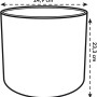 Vaso per fiori Elho B.For Soft Round, Ø 24,7 cm, antracite, in plastica riciclata, per interni.
