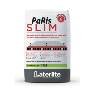 Sacco di massetto Paris Slim: autolivellante per interni, ideale per riscaldamento a pavimento.