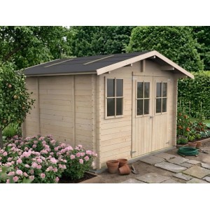 Casetta da giardino in legno Pienza sp 25 mm H220xL296xP249 cm