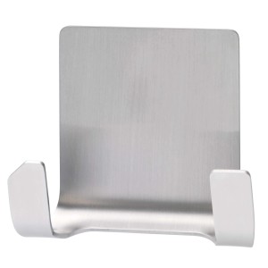 Gancio adesivo t.b.t. in acciaio inox, ideale per bagno e cucina.