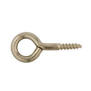 Vite a occhiello in metallo per fissaggi versatili.
