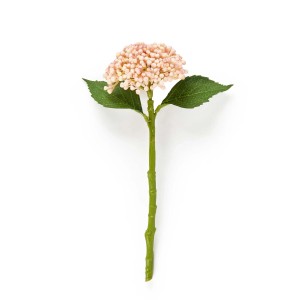 Ortensia finta in boccioli in plastica H32 cm rosa