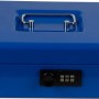 Cassetta di sicurezza blu Burg-Wächter Money Code 5025 con serratura a combinazione.