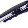 Cutter LUX Comfort 25 mm con lama retrattile e manico blu-nero.