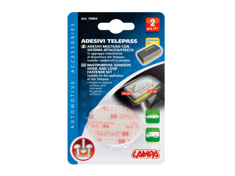 StickersLab - Adesivo Velcro per Fissaggio Telepass Originale 3M Dual  Lock