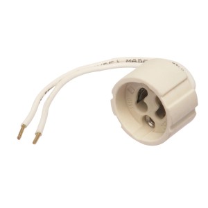 Portalampade t.b.t. portalampada beige con cavi.