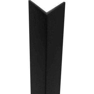 Profilo angolare nero in PVC Arcansas, 30x30x2600 mm, per fissaggio e collegamento.