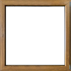 Finestra quadrata in PVC effetto legno. Ideale per nuove costruzioni e ristrutturazioni.