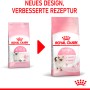 Royal Canin Kitten cibo secco, confezione da 400g con nuovo design e ricetta migliorata.