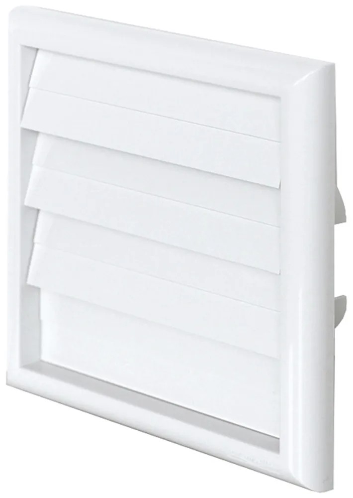 Griglia Di Ventilazione 100mm Bianca - Con Alette A Gravità E Rete Antizanzare, In Plastica ABS, Per Interni Ed Esterni - Foto 6