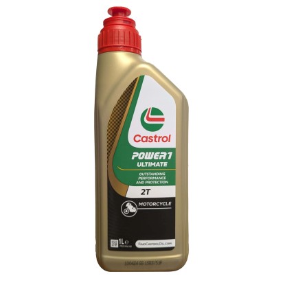Olio motore moto e scooter lubrificante Castrol Power 1 Ultimate 2T da 1 l