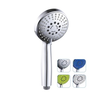 Doccetta t.b.t. cromata con diversi getti. Doccetta per doccia.