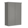Armadio da terrazza Biohort Romeo, 181x132x57 cm, grigio quarzo metallizzato. Armadio da giardino con doppia anta.