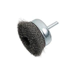Spazzola a tazza LUX 75 mm, spazzola metallica fine per trapani per la rimozione della ruggine e la pulizia del metallo.