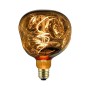 Lampadina LED E27 decorativa con vetro color oro e filamento a spirale.