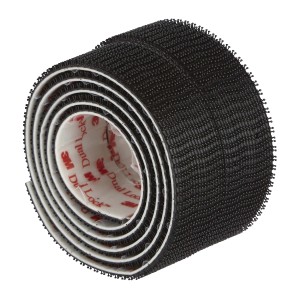 Rotolo di nastro a strappo nero 3M Dual Lock per connessioni forti.