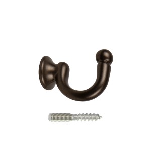 Gancio per tende t.b.t. in bronzo con vite per montaggio a parete.