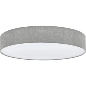 Moderna lampada da soffitto Eglo Pasteri, 5 luci, paralume in tessuto grigio e bianco, E27, per zone giorno.