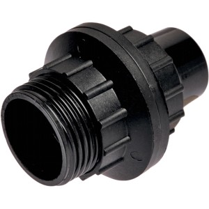 Portalampade t.b.t. nero in plastica con filettatura.