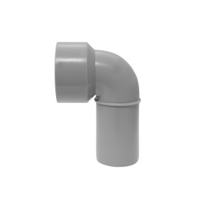 Curva HT grigia per tubi di scarico.