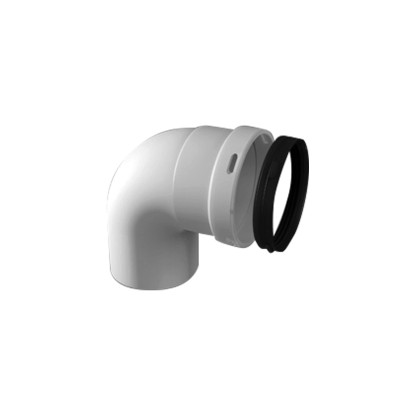 Curva 90° caldaia in PP maschio/femmina Ø 80 mm