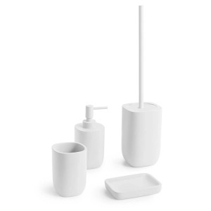 Scopino bagno Ylenia in resina bianco matt