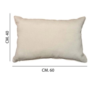 Cuscino da esterno t.b.t. beige, 60x40 cm, per mobili da giardino e terrazza.