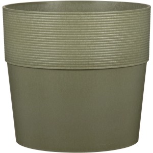 Vaso per piante Scheurich Groove, Ø 14 cm, kaki, in plastica per interni.