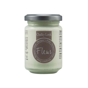 Barattolo di pittura a gesso Fleur verde chiaro, ideale per il fai-da-te.