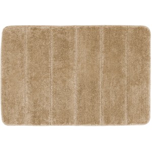 Tappeto da bagno Wenko Steps color sabbia, 60x90 cm, in microfibra con struttura.
