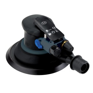 Levigatrice rotorbitale pneumatica per compressori, vista dettagliata.