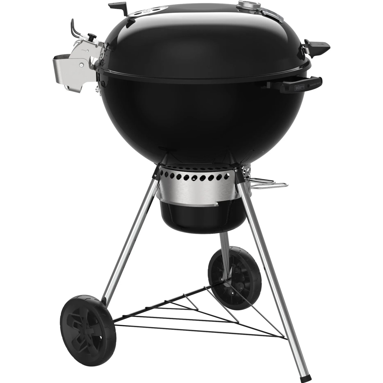 Griglia a carbone Weber Master-Touch Premium E-5770 nera con coperchio e termometro.