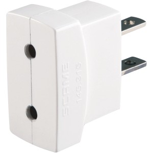 Adattatore t.b.t. bianco per prese. Categoria: Adattatori.