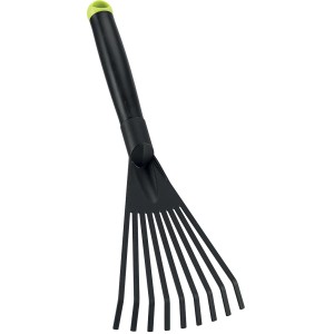 Rastrello nero per giardinaggio, categoria: Attrezzi per la pulizia.