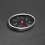Termometro da coperchio del barbecue a carbonella Jamestown Jaxon, nero con bordo argento, per il controllo della temperatura.