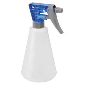 Spruzzatore per piante LUX, 500 ml, con testina blu e contenitore trasparente.