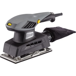 Levigatrice orbitale CMI C-SWS-200 B per levigare legno e metallo con sacchetto raccoglipolvere.