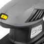 Dettaglio: levigatrice orbitale CMI C-SWS-200 B, corpo grigio, interruttore giallo.