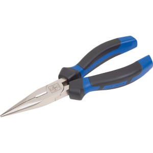 t.b.t. Pinza a becco lungo con manico blu e nero.