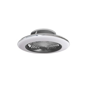 Plafoniera LED Alisio Mini 70W ventilatore motore DC 30W luce regolabile argento