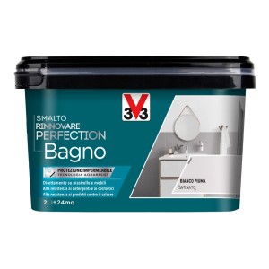 Barattolo di smalto per bagno, colore: Bianco Piuma, adatto per piastrelle e mobili.