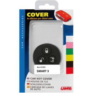 Coprichiave Smart 3, silicone, nero. Accessorio per la cura dell'auto.