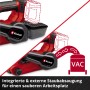 Levigatrice a nastro a batteria Einhell TP-BS 18/457 Li BL con aspirazione polvere e contenitore.