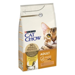 Purina Cat Chow Adult cibo secco per gatti con pollo, in sacco.