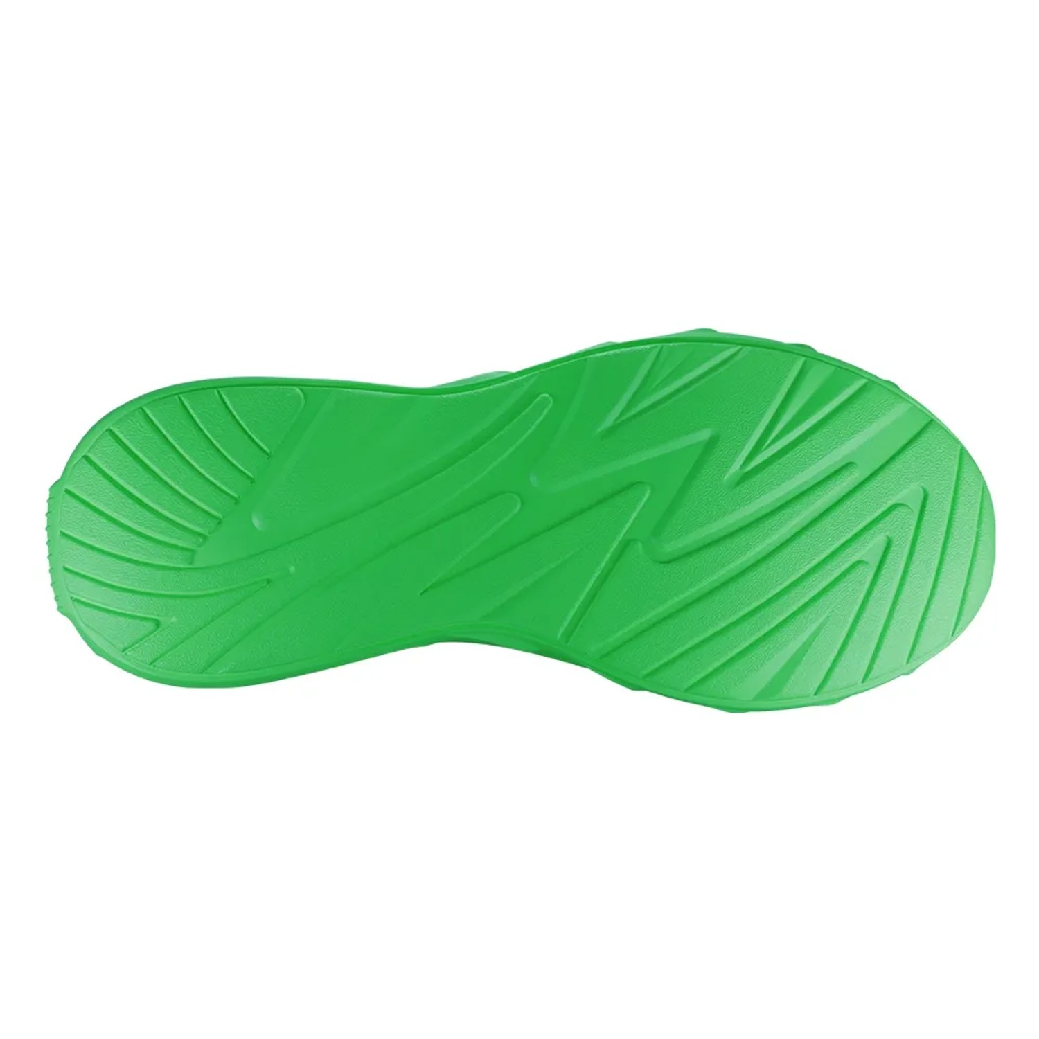 Suola di una scarpa da lavoro t.b.t. verde con battistrada.