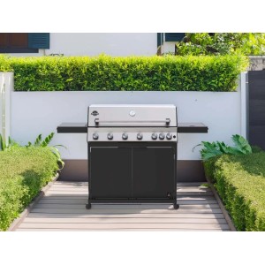 Barbecue a gas Jamestown Grill Kane 6 bruciatori 21 kW nero