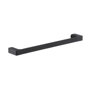 Portasciugamani nero moderno per il bagno.