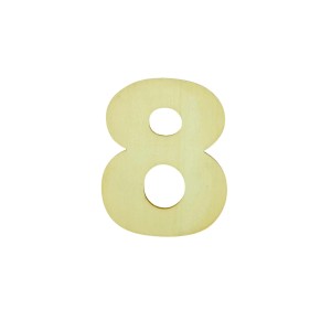 Numero 8 in legno per decorazione parete